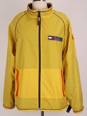 ❄️ Tommy Hilfiger Yellow Utility Gear Yellow Jacket Coat Fleece XL Unisex